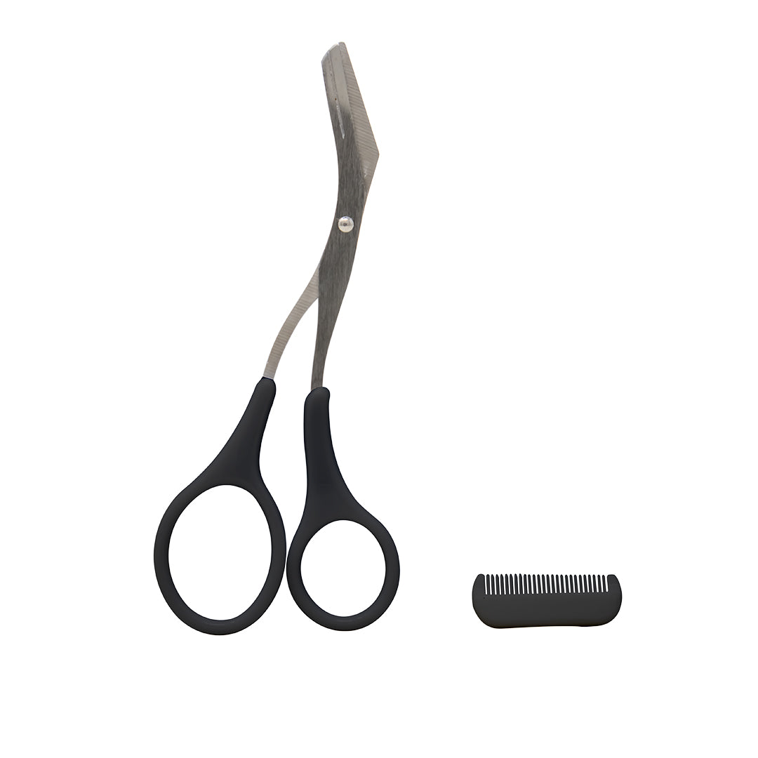 Tijeras Metálicas para Cejas – Color Negro