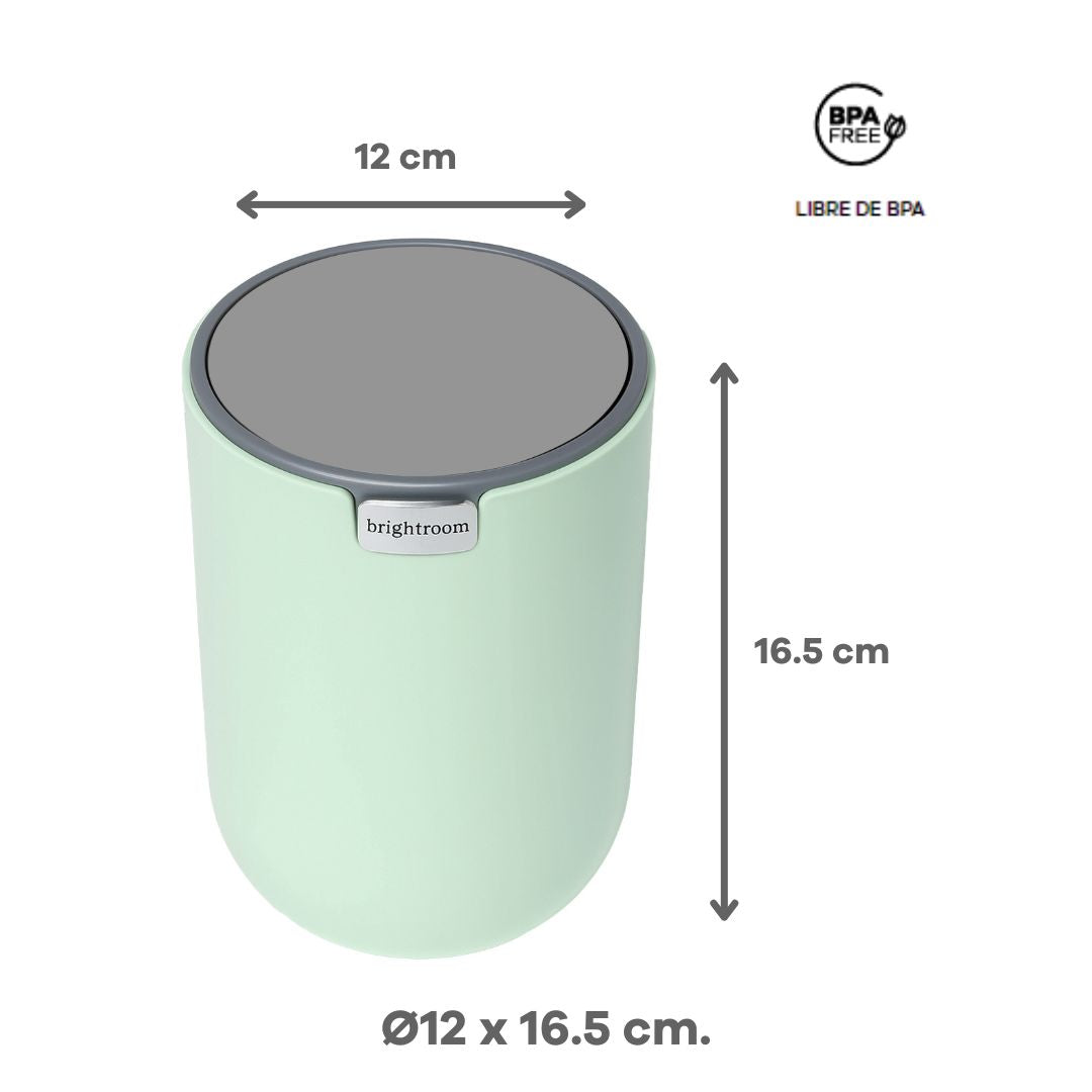 Mini Bote de Basura 12 x 16.5 cm - Color Menta