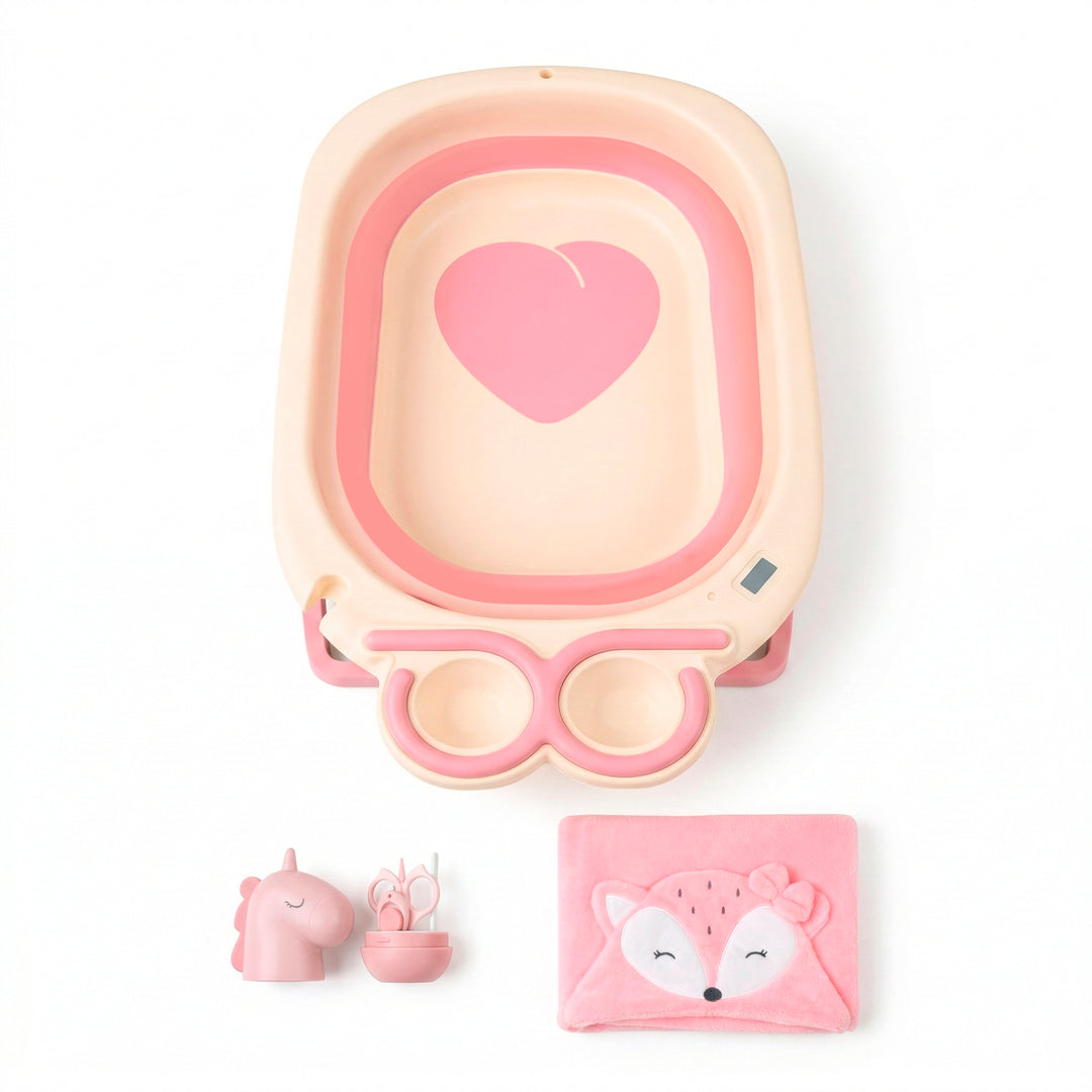 Set de Baño para Bebé con Bañera, Manta y Manicura