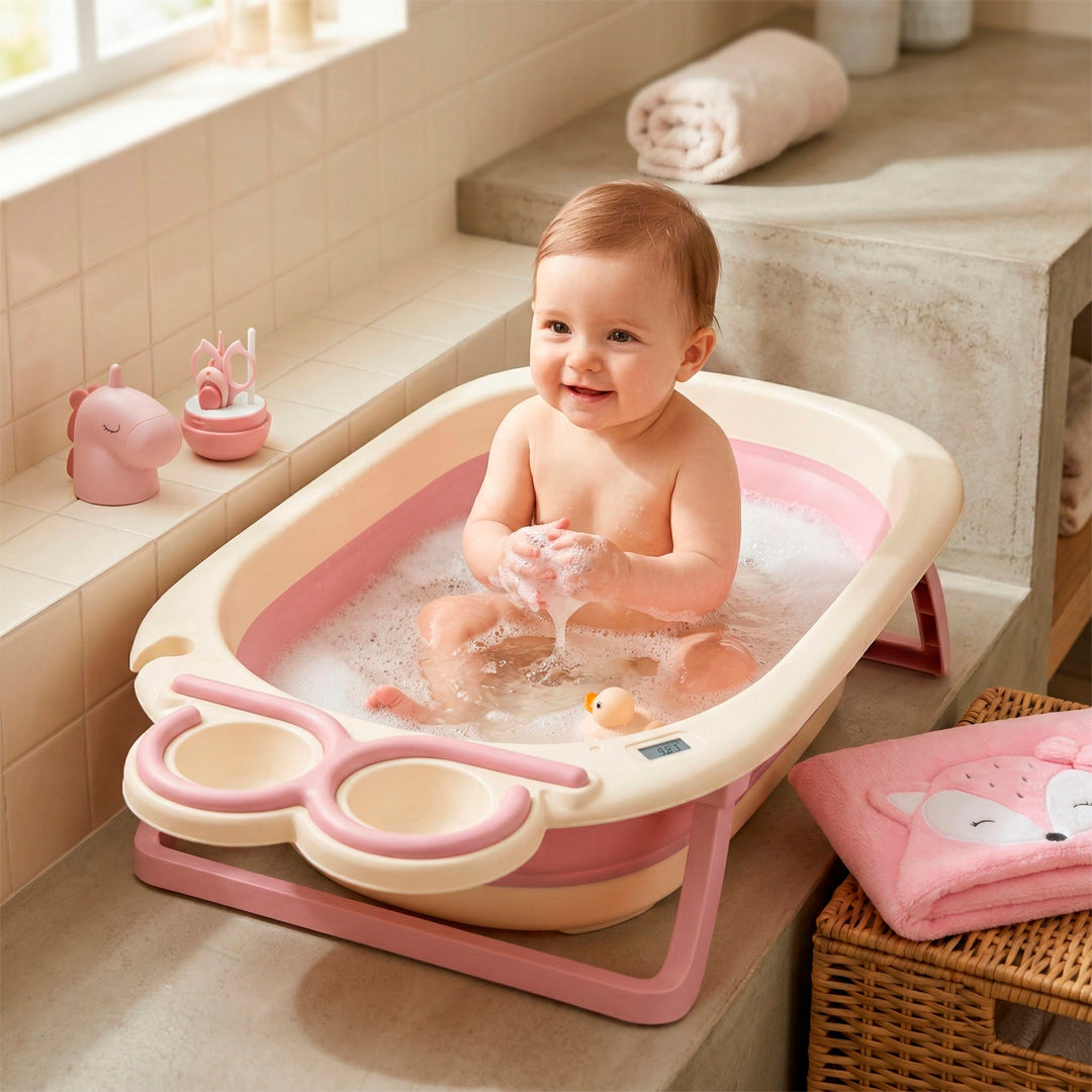 Set de Baño para Bebé con Bañera, Manta y Manicura
