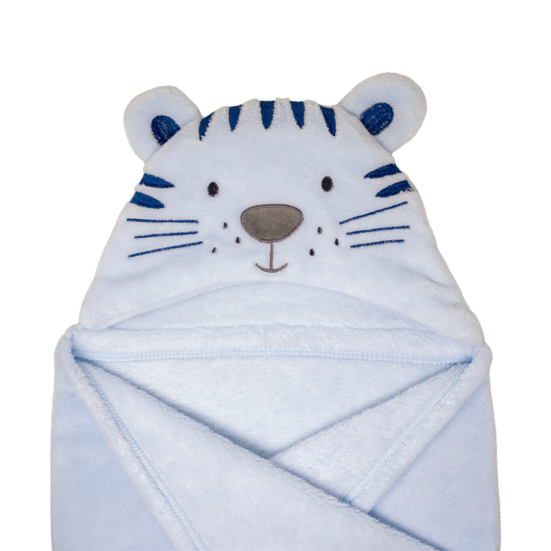 Manta para Bebé con Capucha – Foca Azul