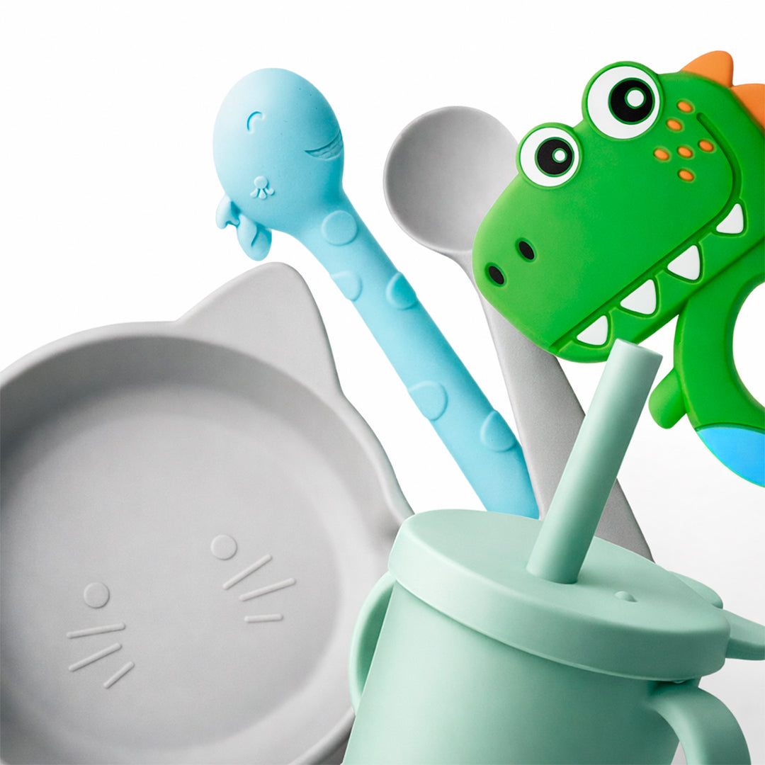 Set de Bebé "Vamos a Comer" - 4 Piezas de Silicón