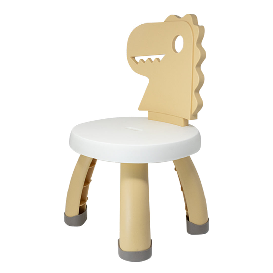 Silla de Plástico Infantil con Respaldo de Dinosaurio