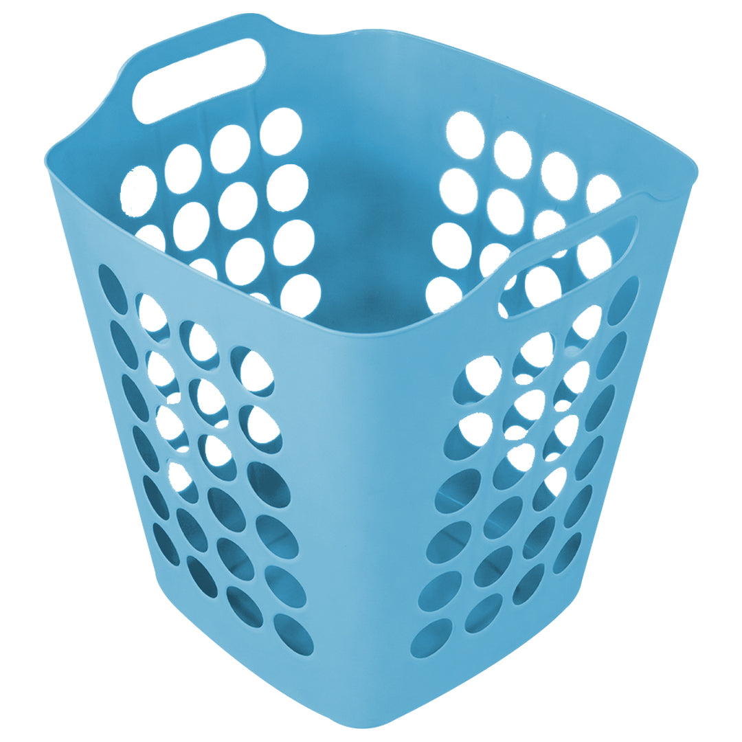 Canasta de Lavandería Cuadrada Azul Turquesa