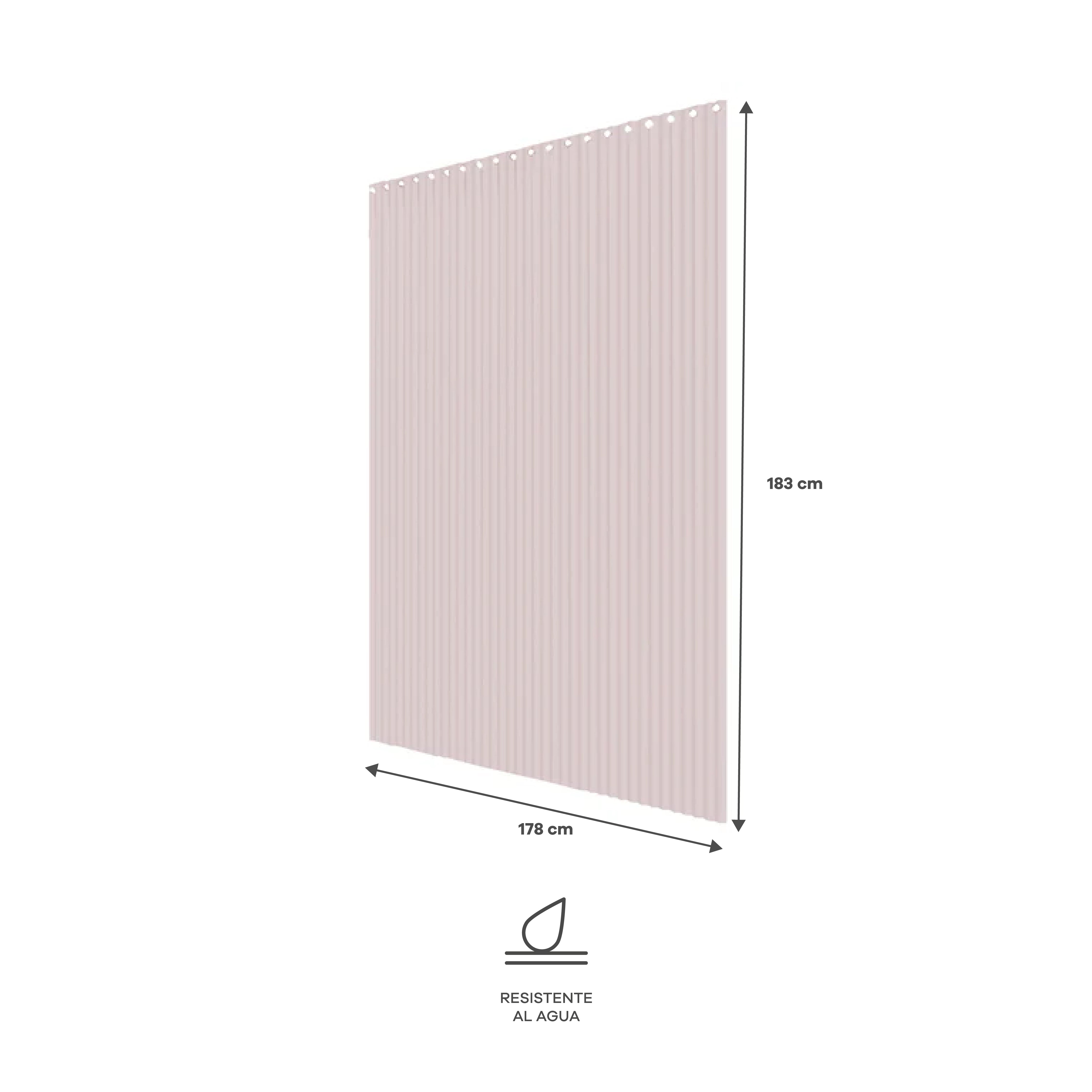 Juego de 2 Cortinas de Baño - Color Rosa y Azul