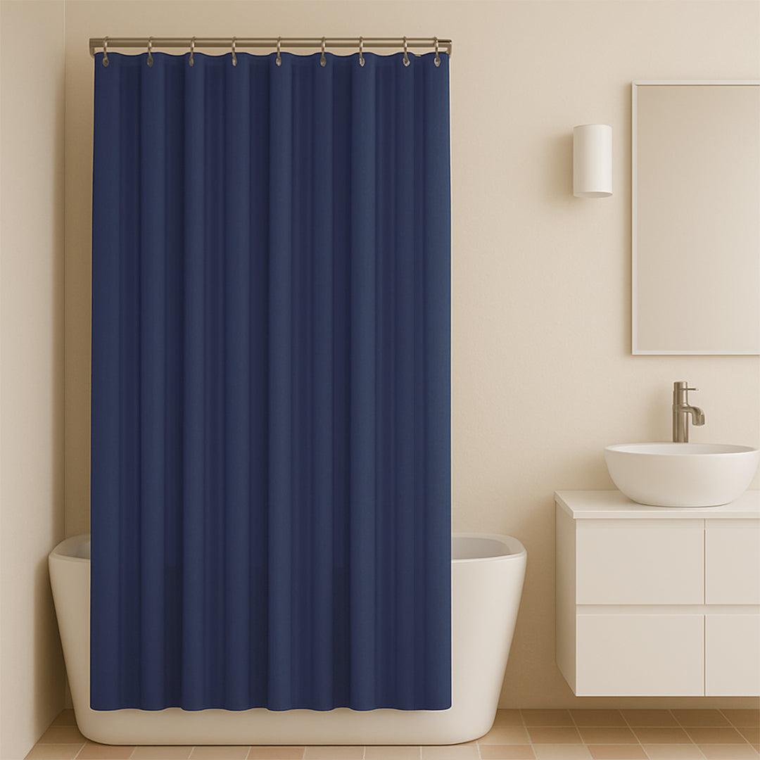 Juego de 2 Cortinas de Baño - Color Rosa y Azul