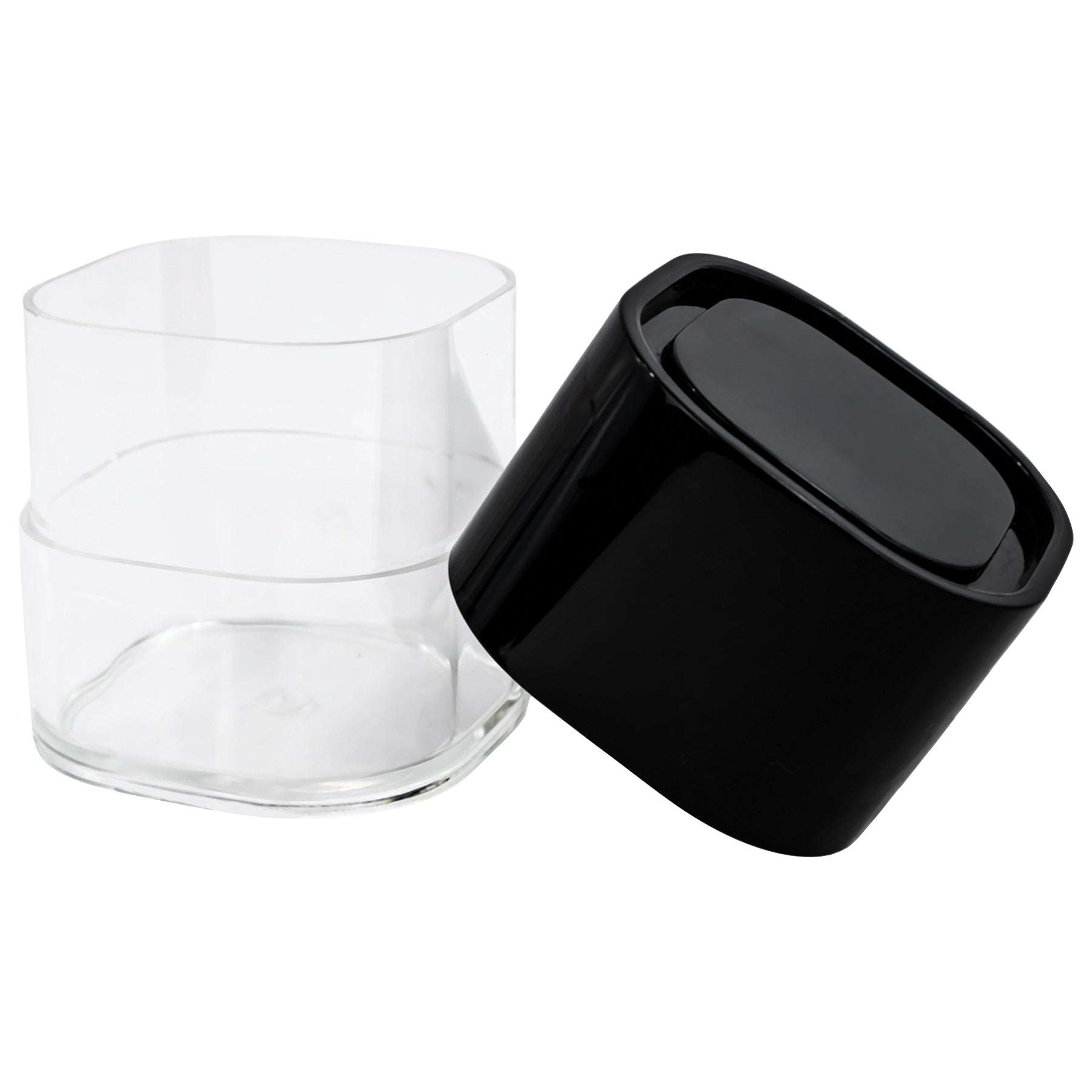 Set de Accesorios para Baño Negro/Transparente Acrílico - 5 Piezas