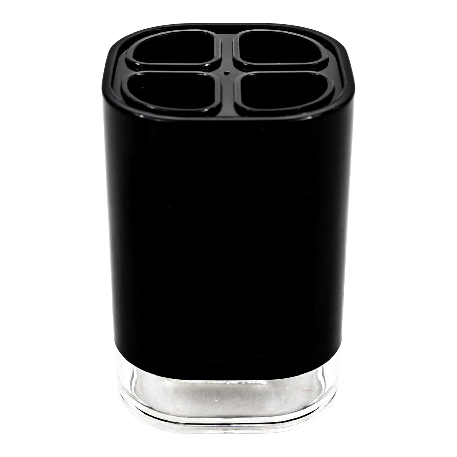 Set de Accesorios para Baño Negro/Transparente Acrílico - 5 Piezas