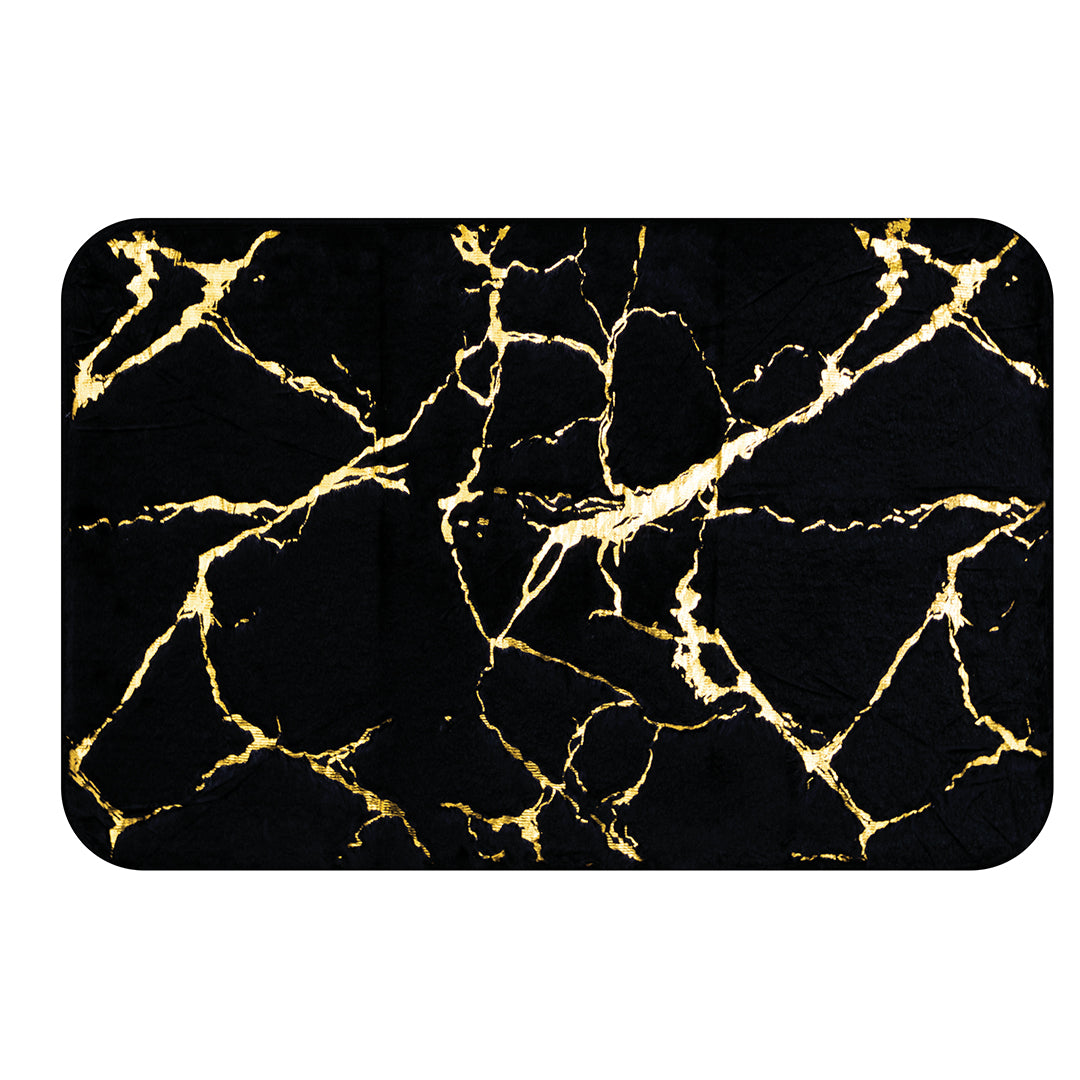 Tapete de Baño Negro con Dorado "Bath"