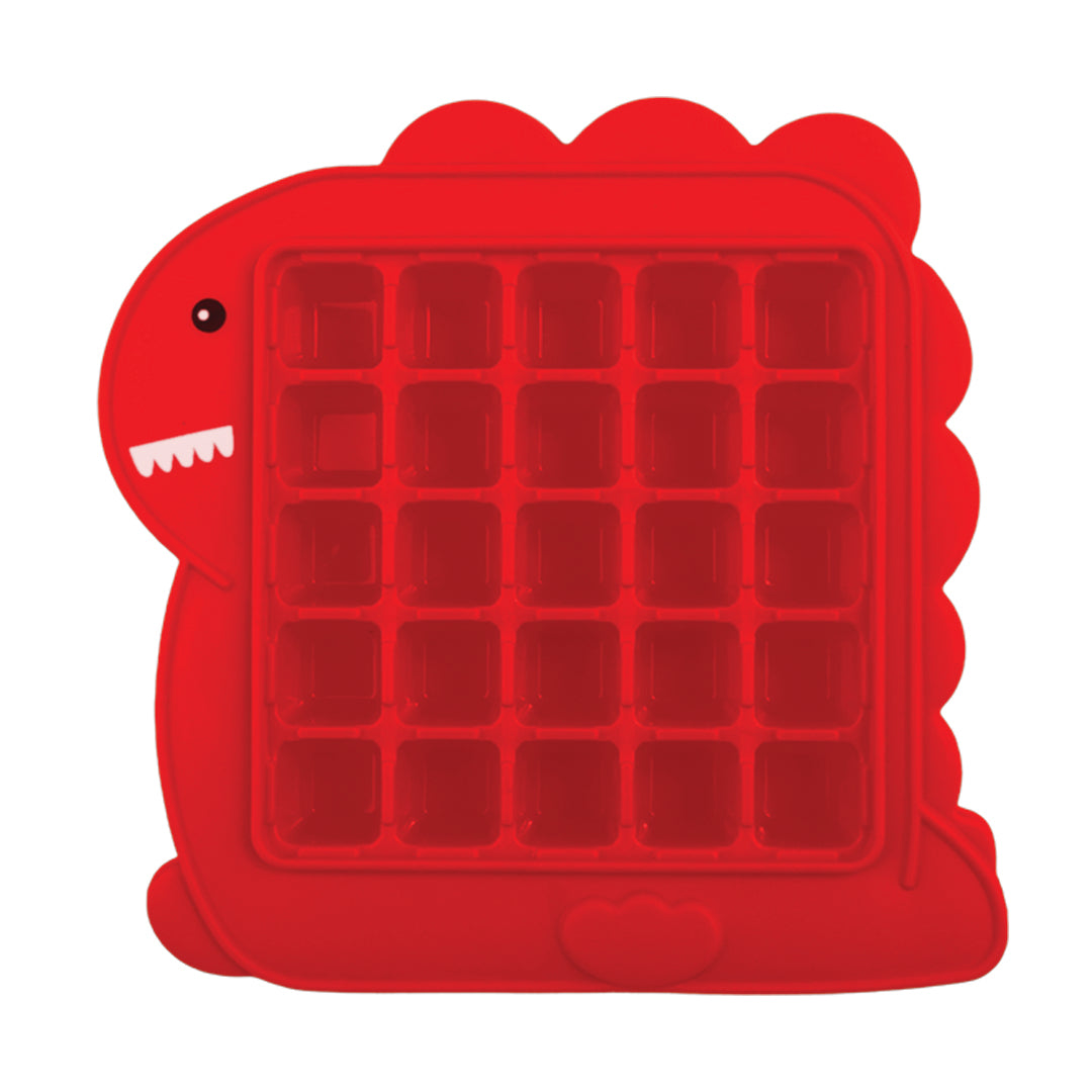 Bandeja para Hielo de Plástico - Dinosaurio Rojo