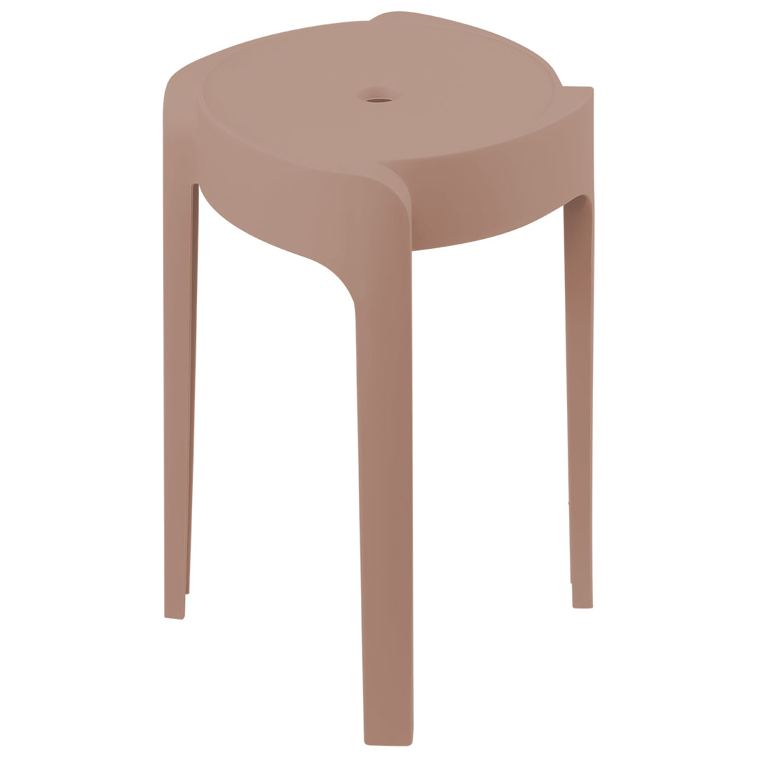 Set de 4 Bancos de Plástico Apilables – Color Café Claro