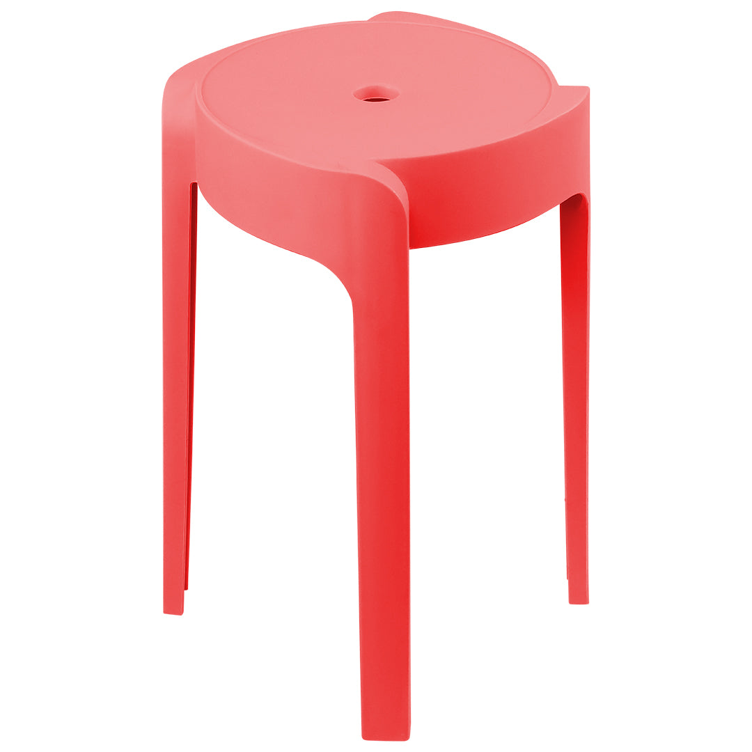 Banco de Plástico Apilable – Color Rojo
