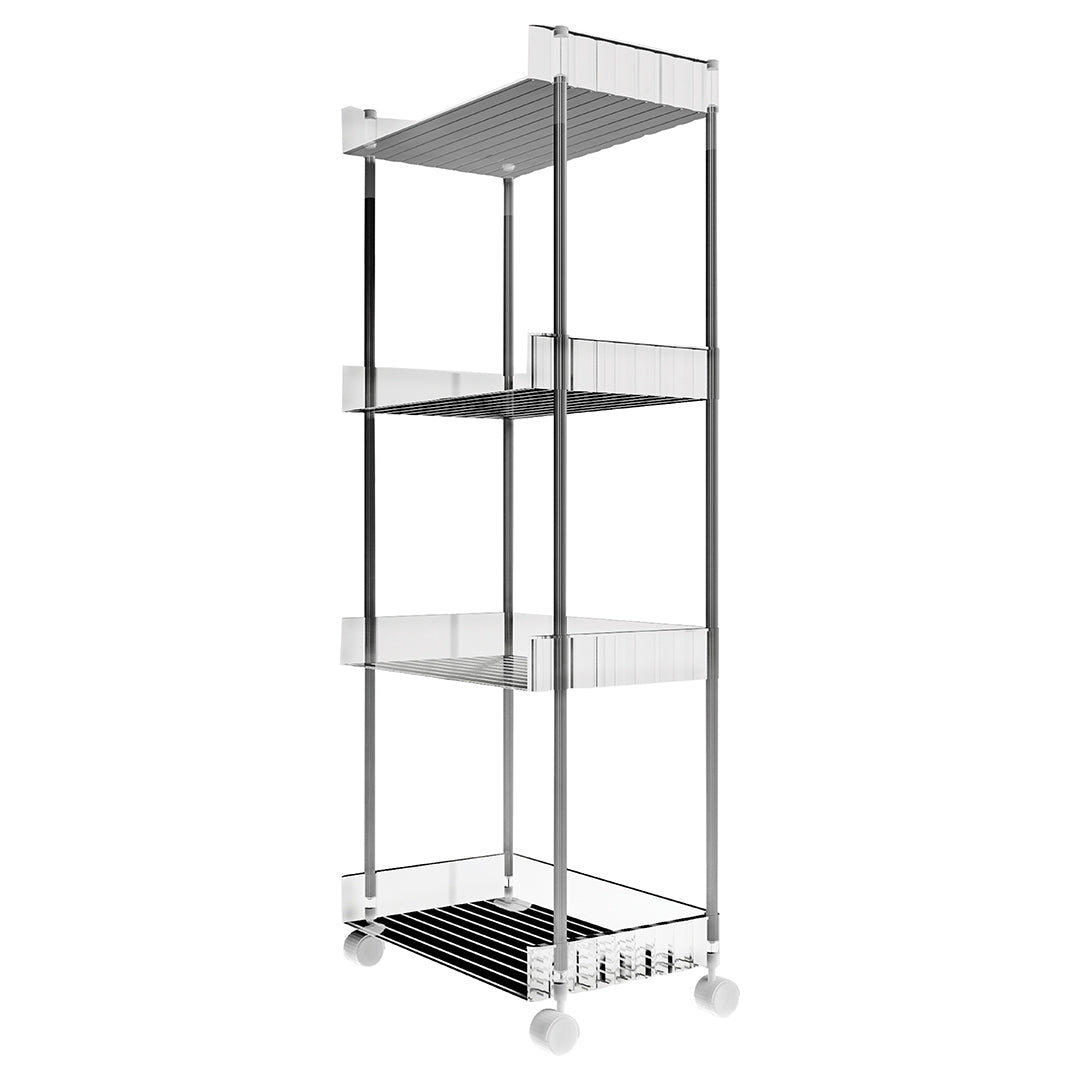 Carrito Organizador Transparente de 4 Niveles