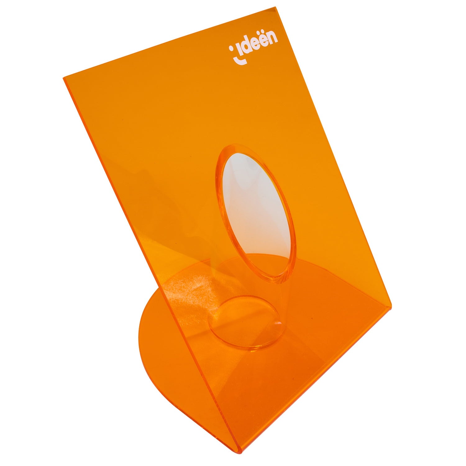 Florero Acrílico Naranja en Forma de "L"