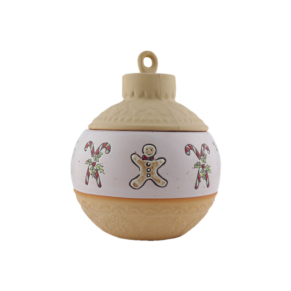 Galletero Navideño de Cerámica - Esfera Muñeco de Jengibre