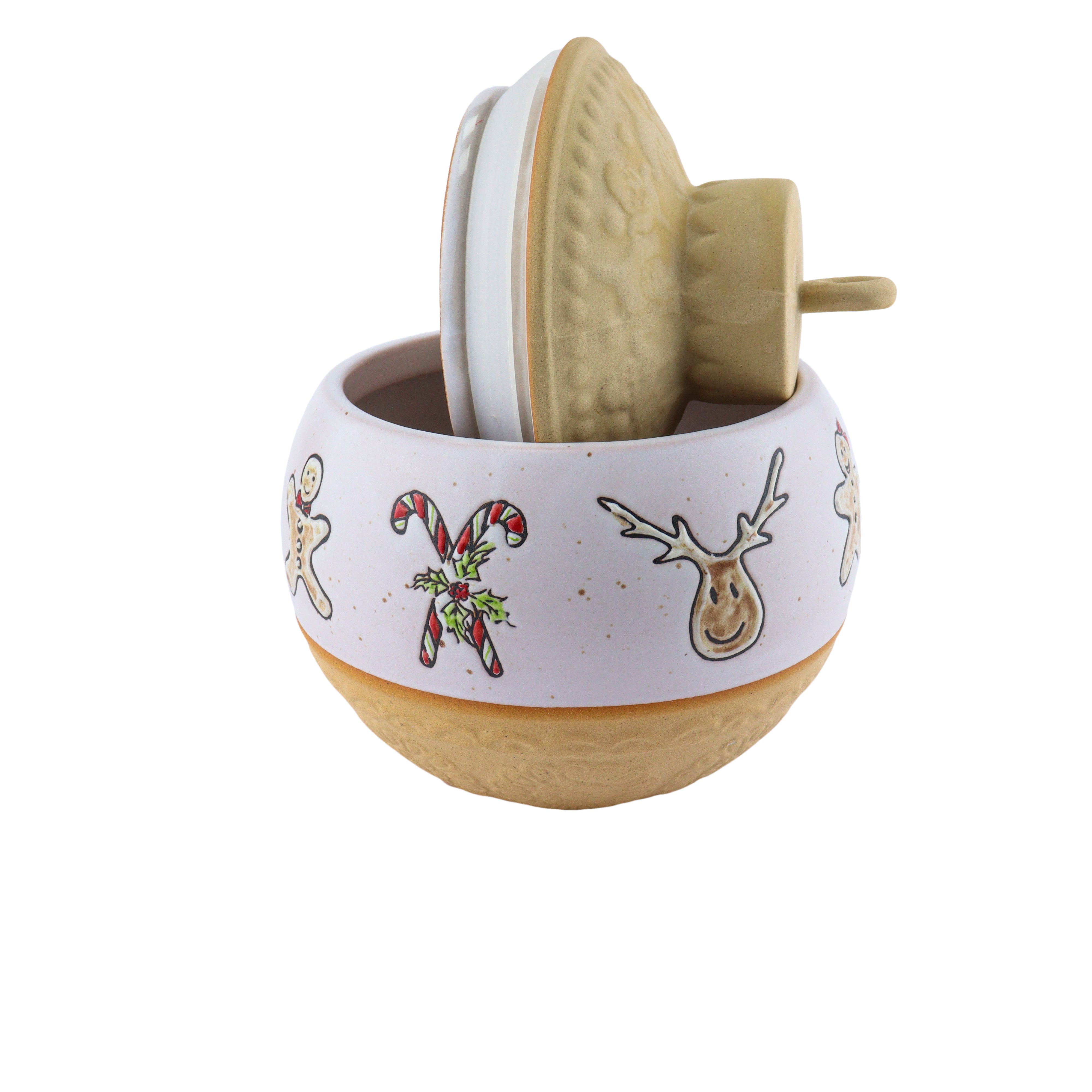 Galletero Navideño de Cerámica - Esfera Muñeco de Jengibre