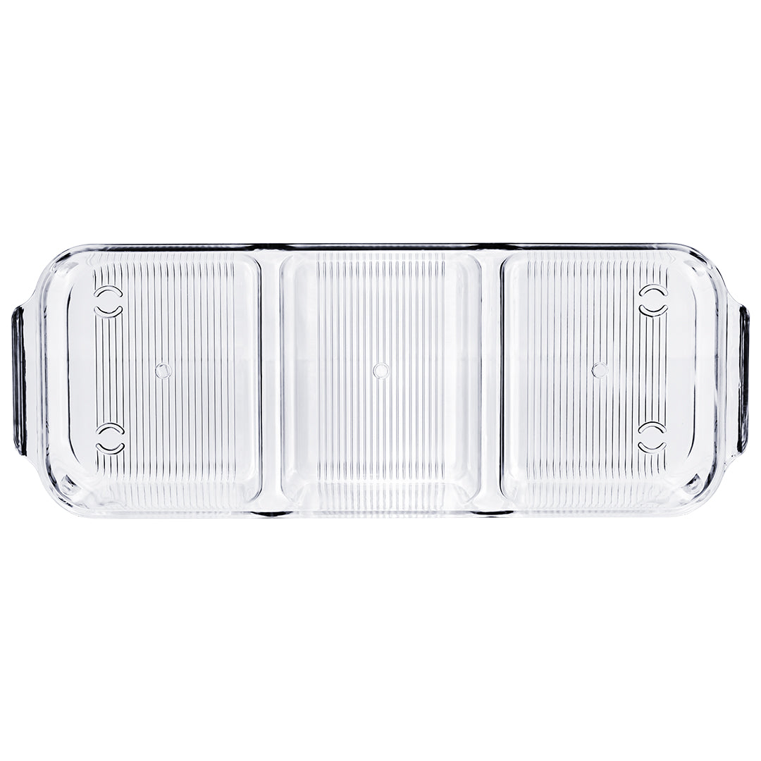 Organizador Acrílico Transparente - 3 Compartimentos