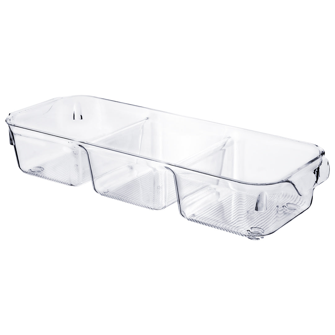 Organizador Acrílico Transparente - 3 Compartimentos