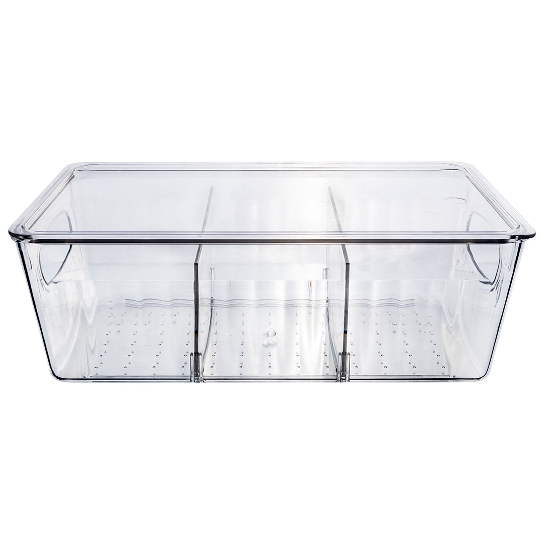 Contenedor de 3 Divisiones con Tapa