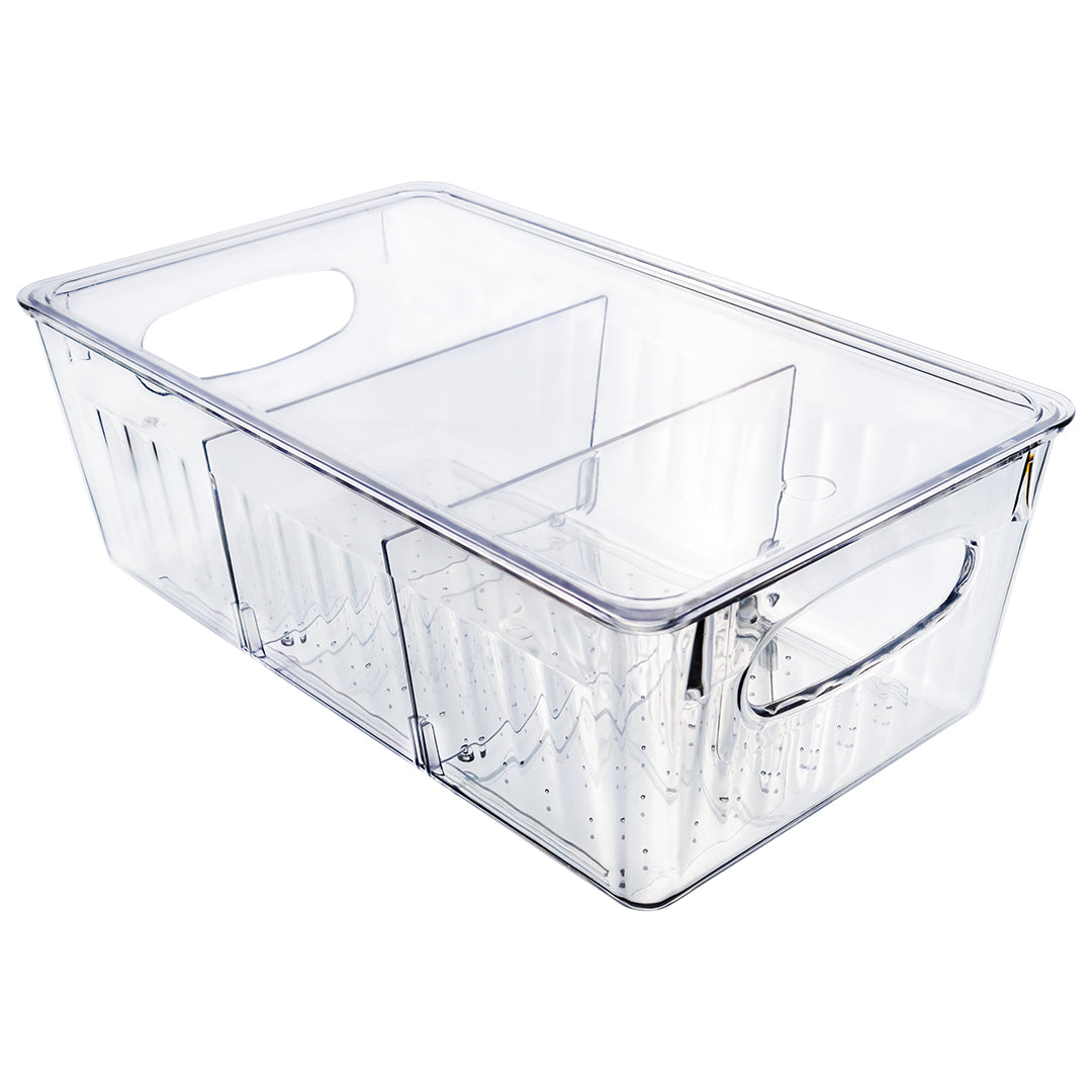 Contenedor de 3 Divisiones con Tapa