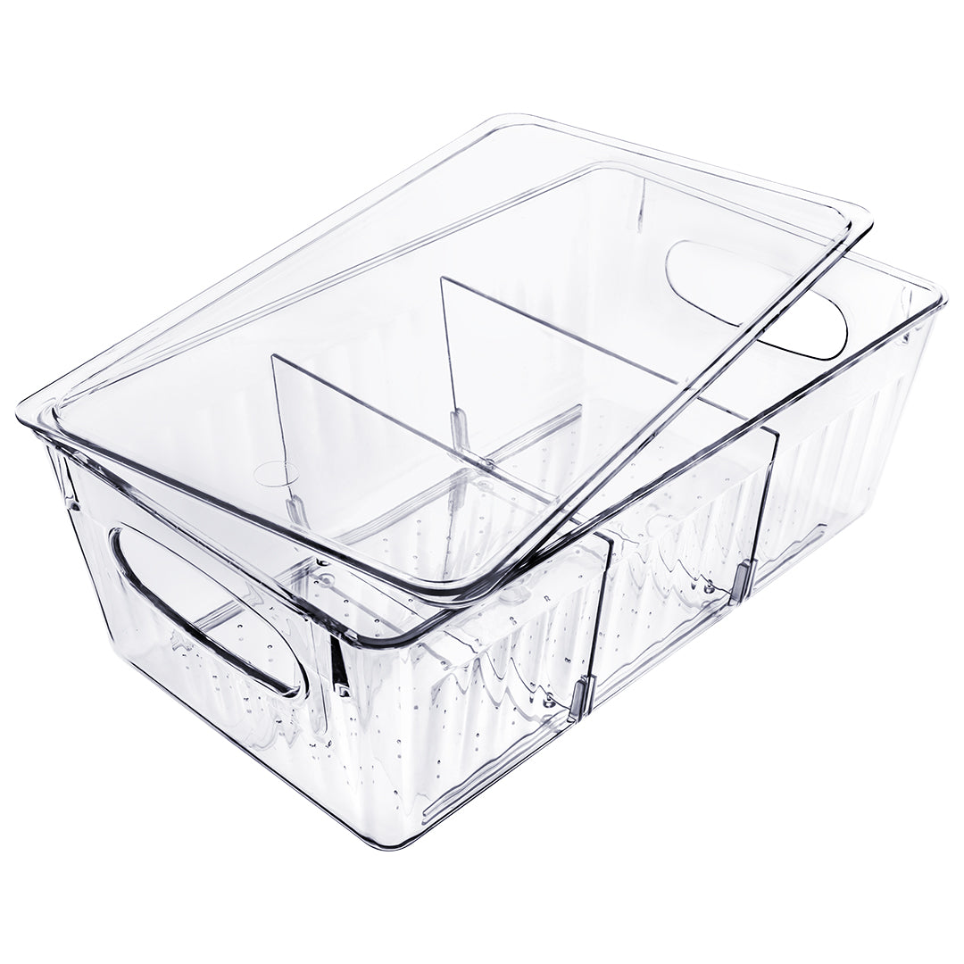 Contenedor de 3 Divisiones con Tapa