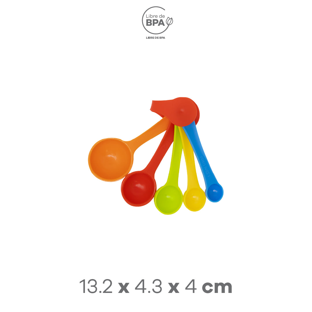 Set de 2 Jarras + Cucharas Medidoras - 10 Piezas Multicolor
