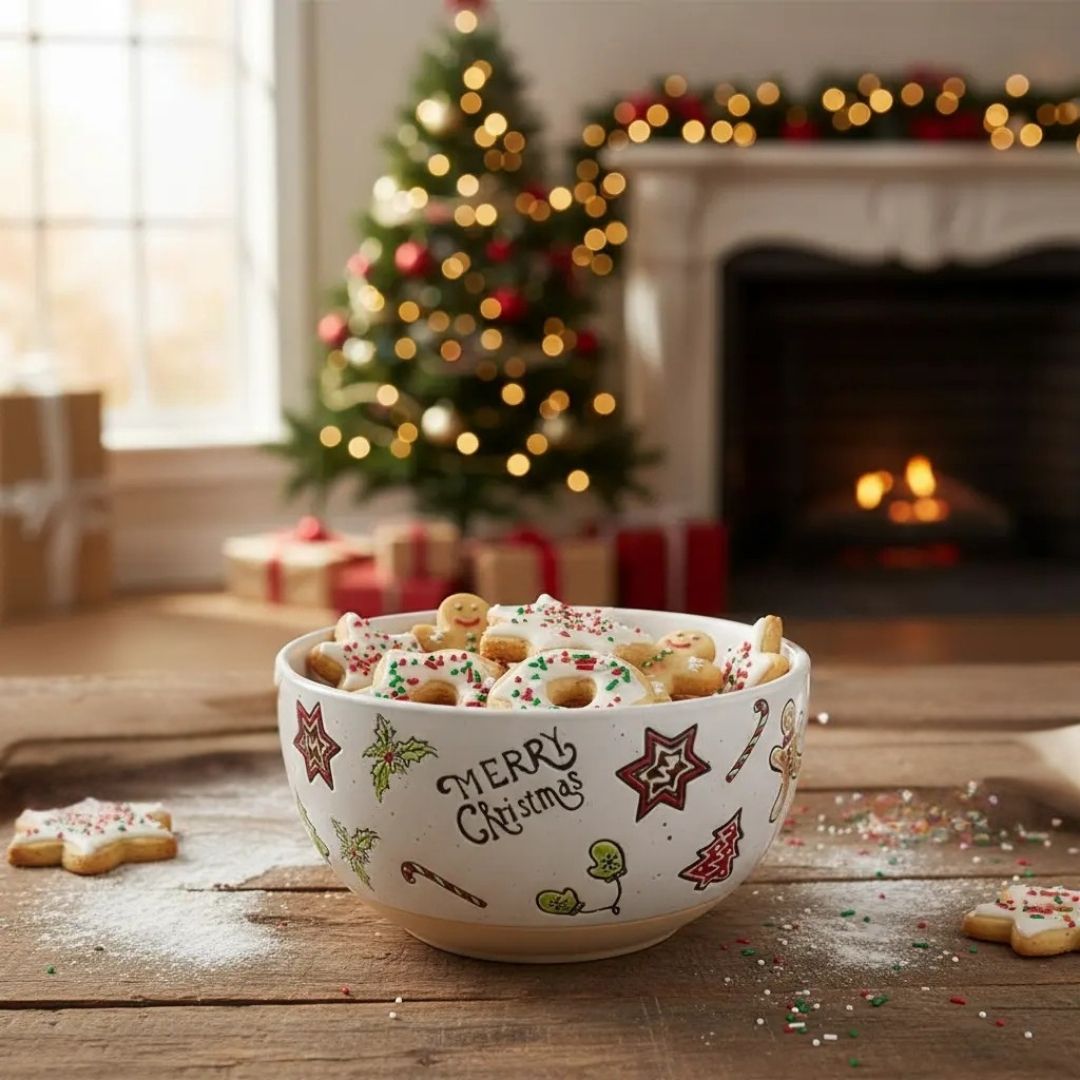 Ensaladera de Cerámica Merry Christmas - 4.5 L