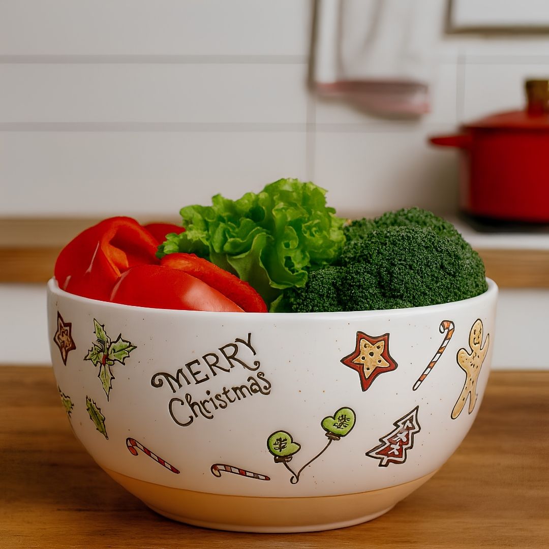 Ensaladera de Cerámica Merry Christmas - 4.5 L