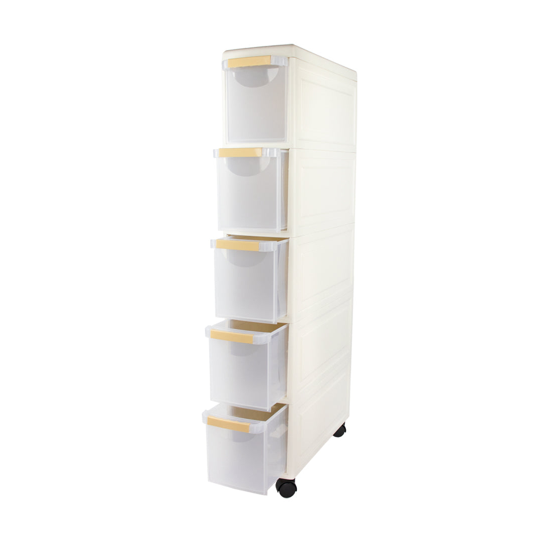 Organizador de Plástico con 5 Cajones y Ruedas