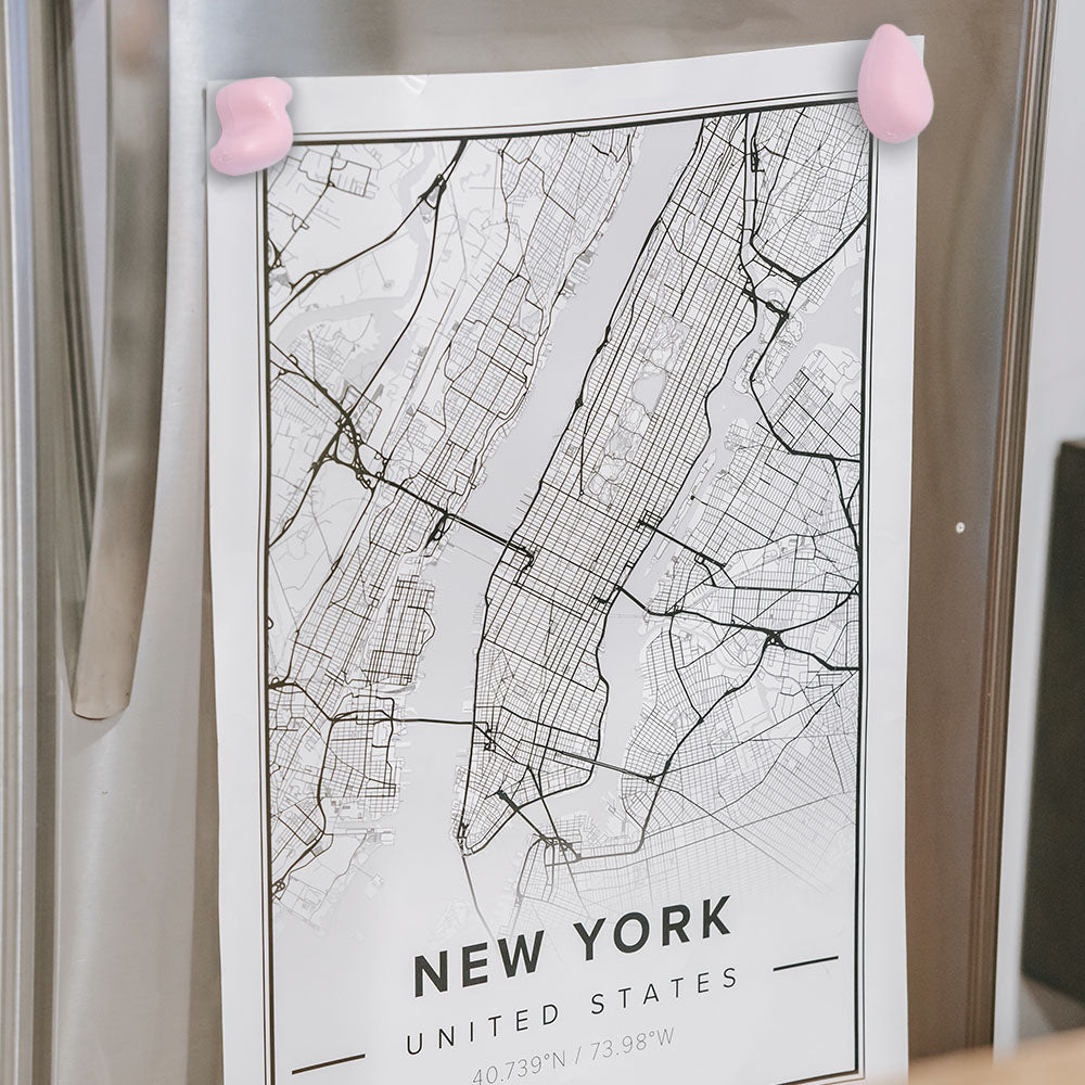 Imán Rosa con Blanco – Set de 6 Unidades