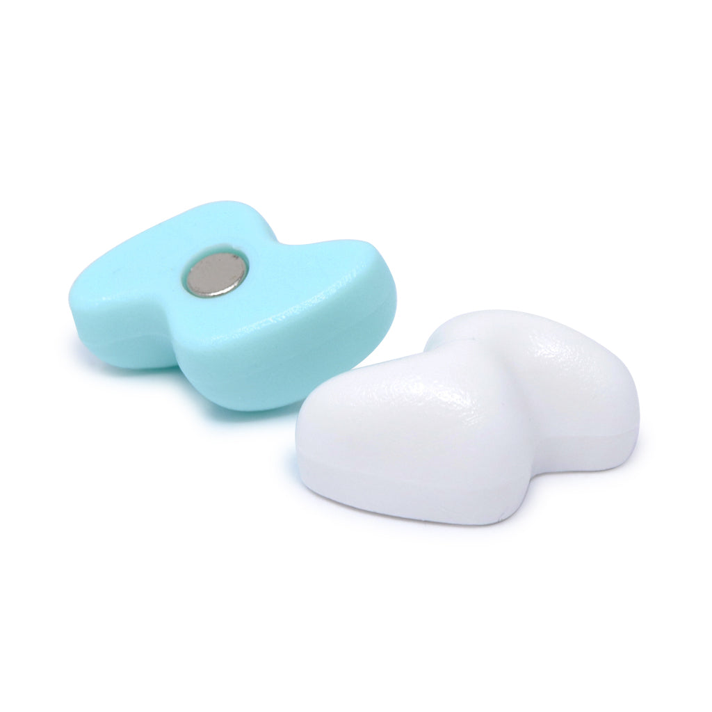 Imán Verde con Blanco – Set de 6 Unidades