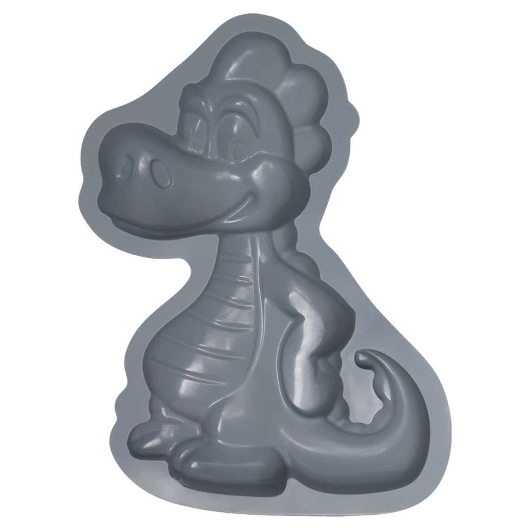 Molde de Plástico con Figura de Dinosaurio - Gris