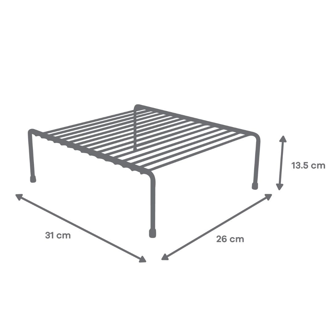 Estante Organizador Apilable de Cocina Negro