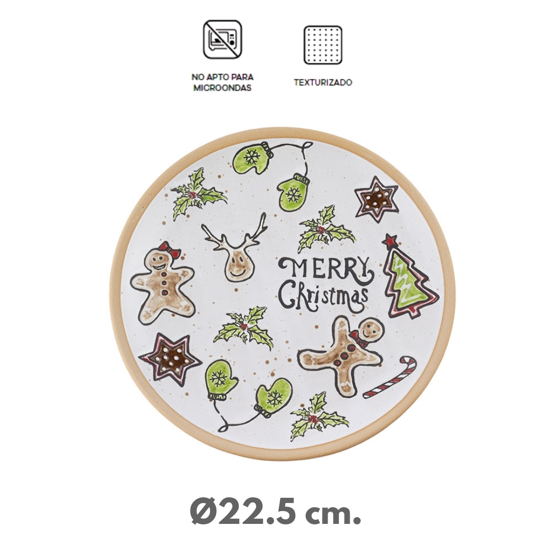 Set de Plato y Taza para 4 Personas - Merry Christmas