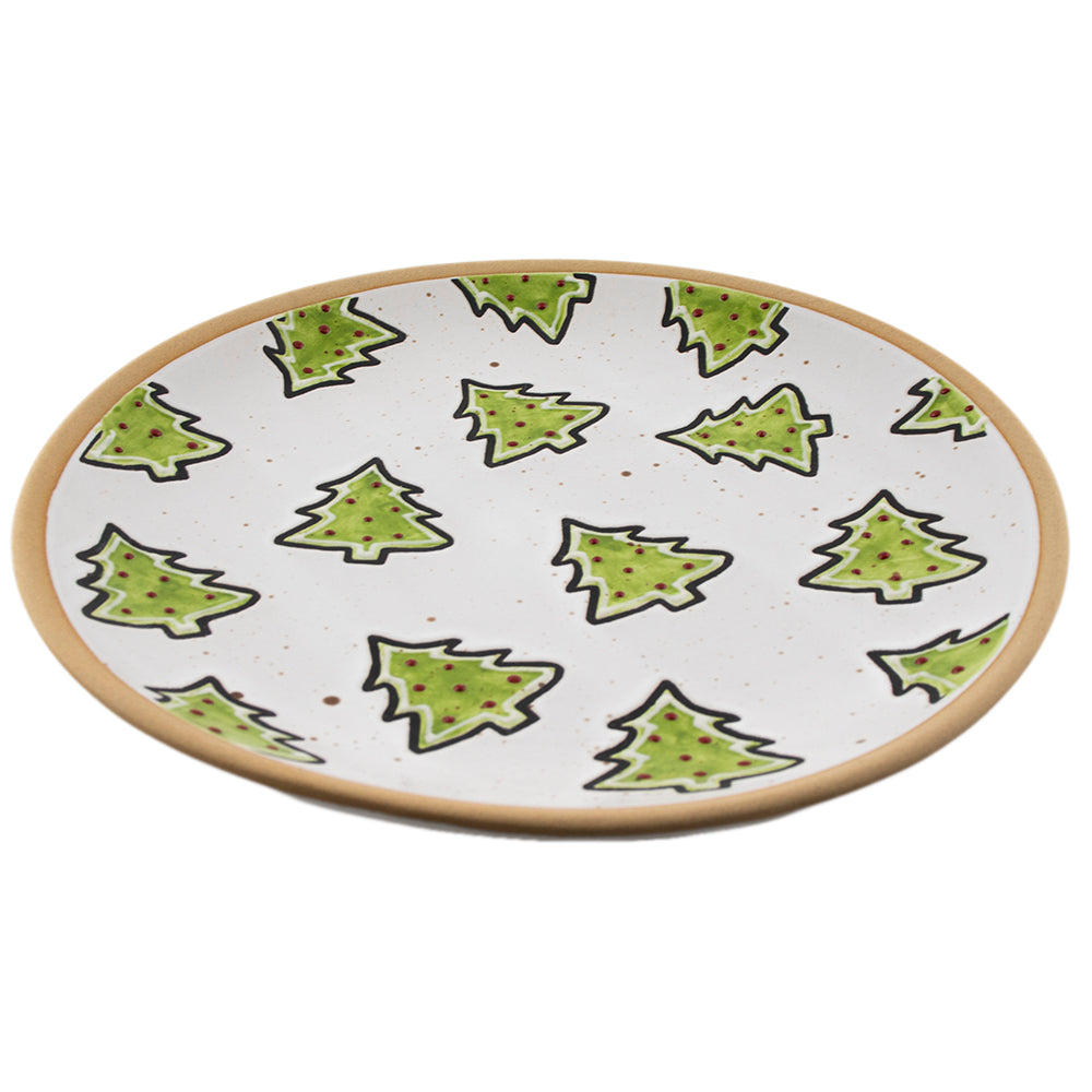 Plato de Ceramica con Diseño Arbol de Navidad