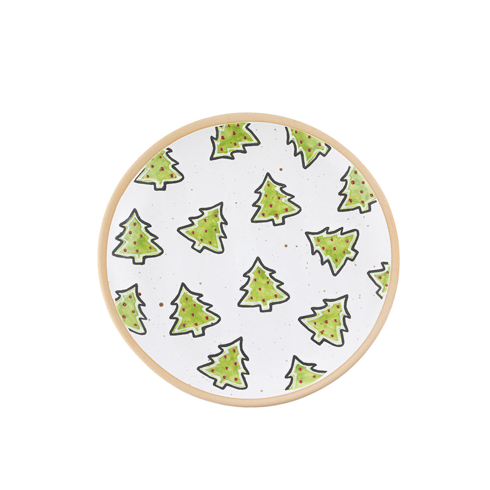 Plato de Ceramica con Diseño Arbol de Navidad