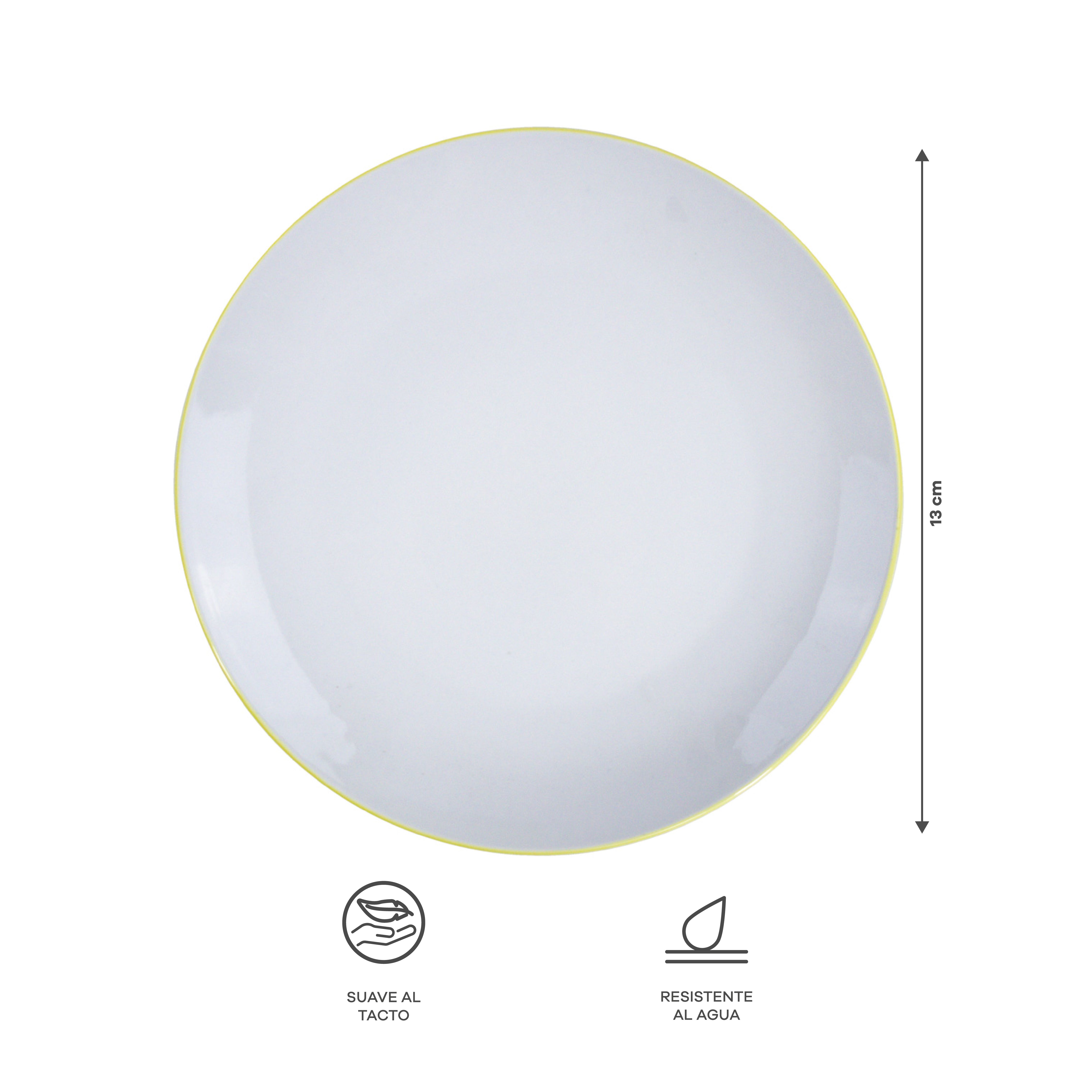 Vajilla Elin para 4 Personas - Cerámica Amarillo/Blanco 16 piezas