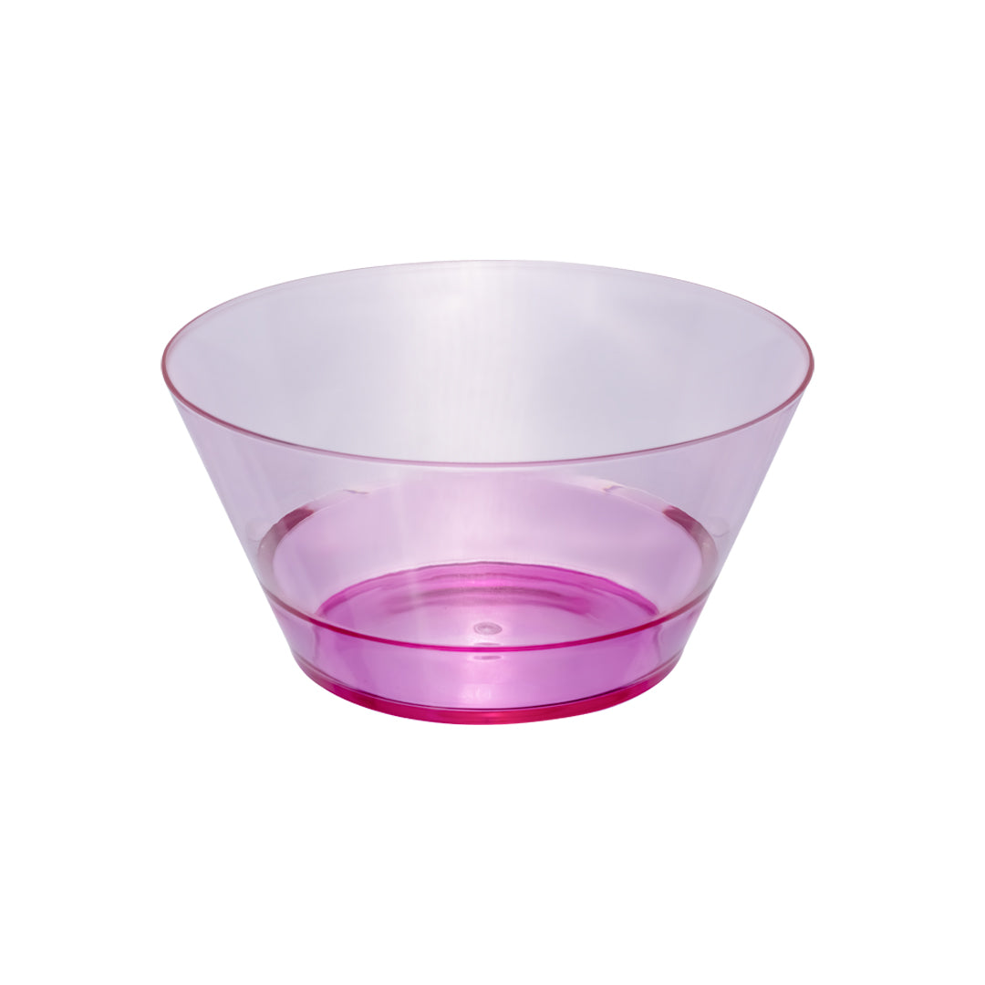 Plato Hondo Transparente Rosa 15 cm