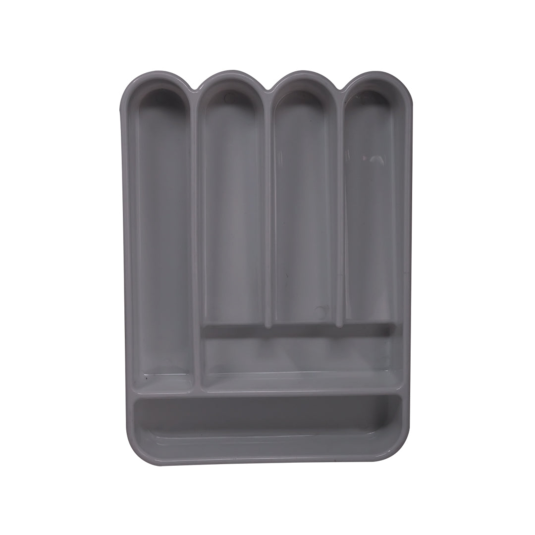 Organizador de Cubiertos de Plástico Gris
