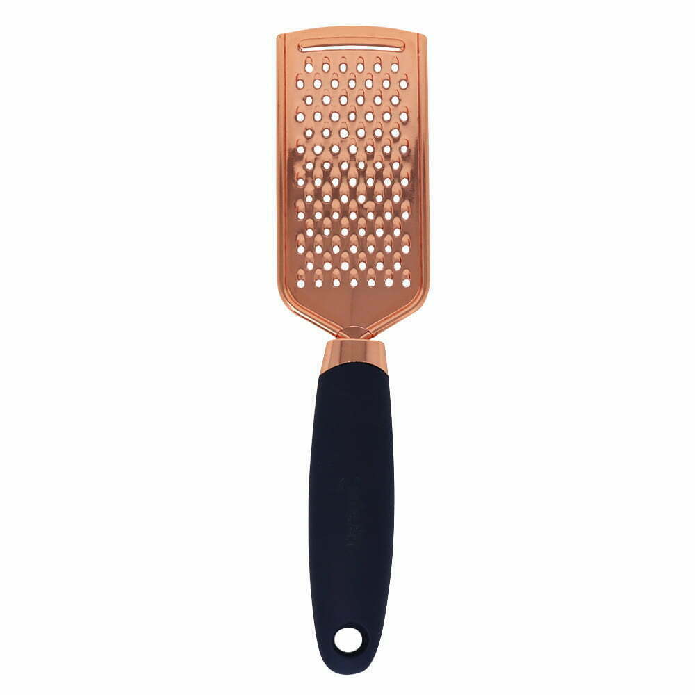 Rallador de Cocina Metálico con Mango Azul - 24 cm