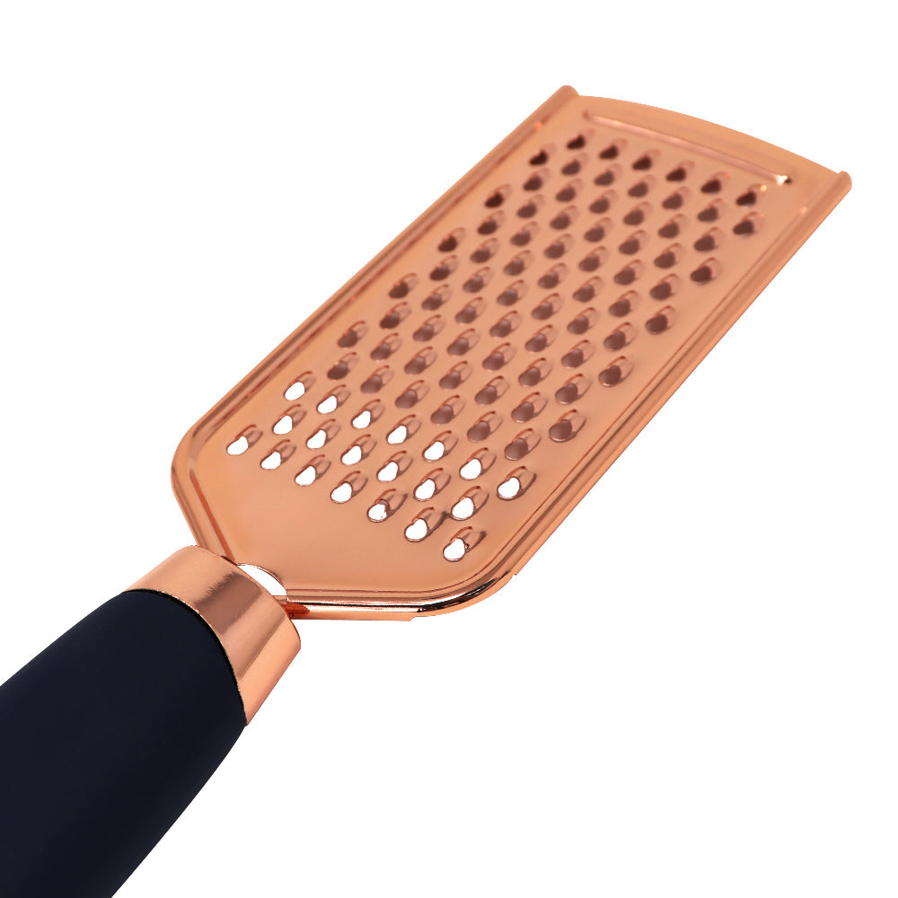 Rallador de Cocina Metálico con Mango Azul - 24 cm