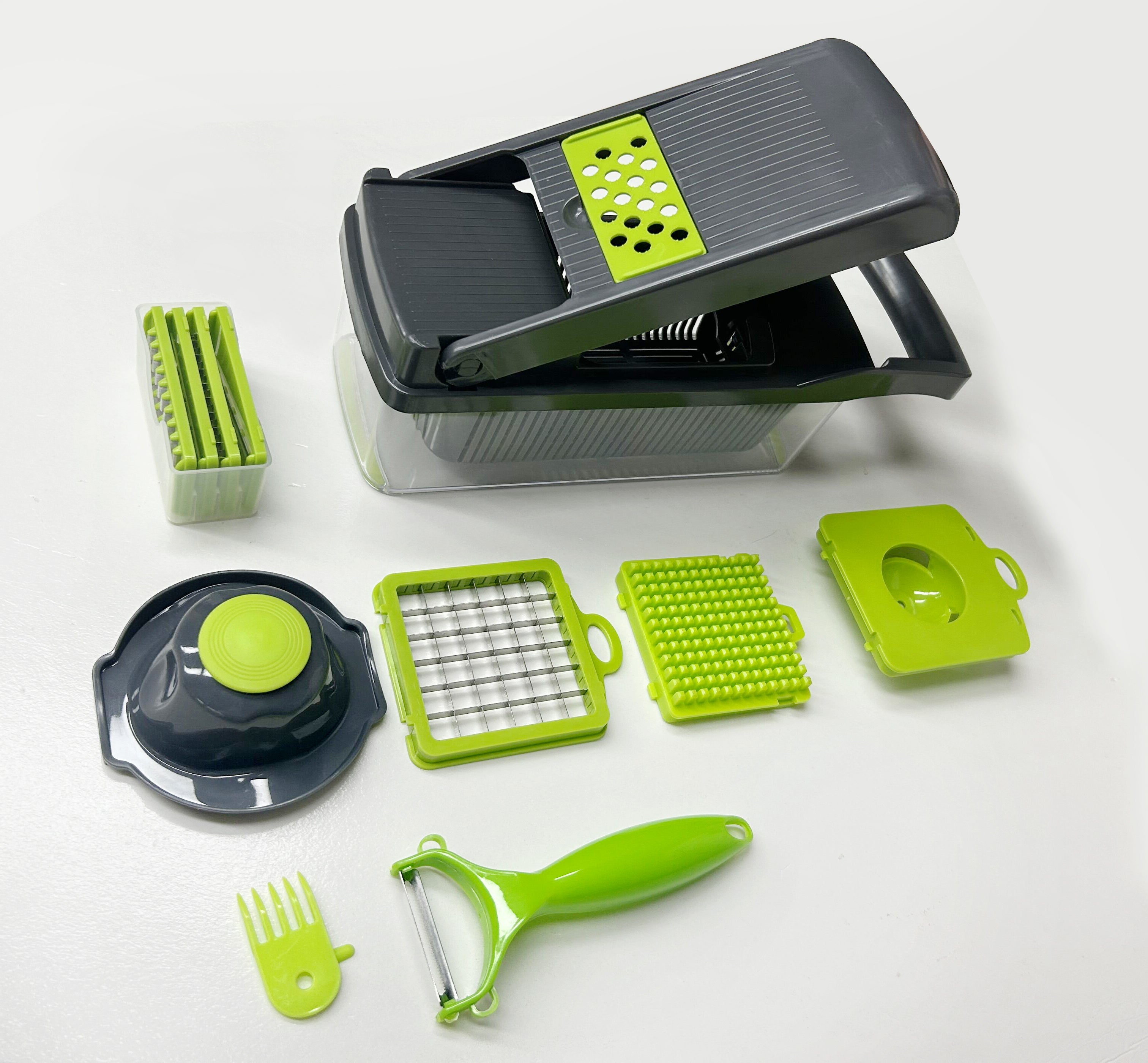 Rallador y Cortador de Verduras Multifuncional 16 en 1