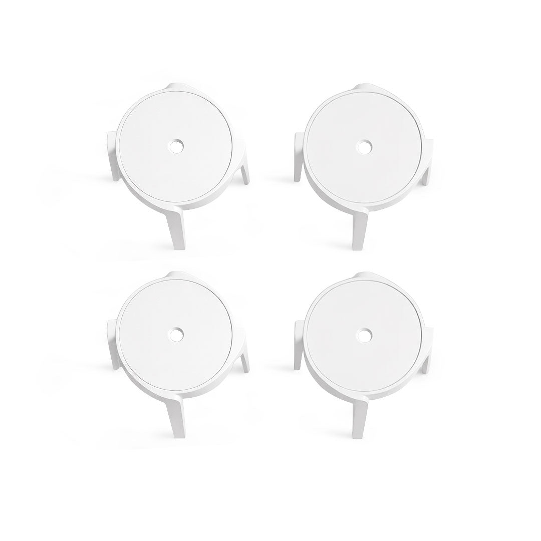 Set de 4 Bancos de Plástico Apilables – Color Blanco