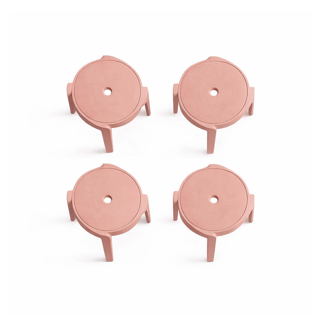 Set de 4 Bancos de Plástico Apilables – Color Café Claro