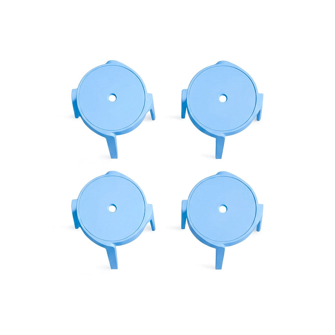 Set de 4 Bancos de Plástico Apilables – Color Azul