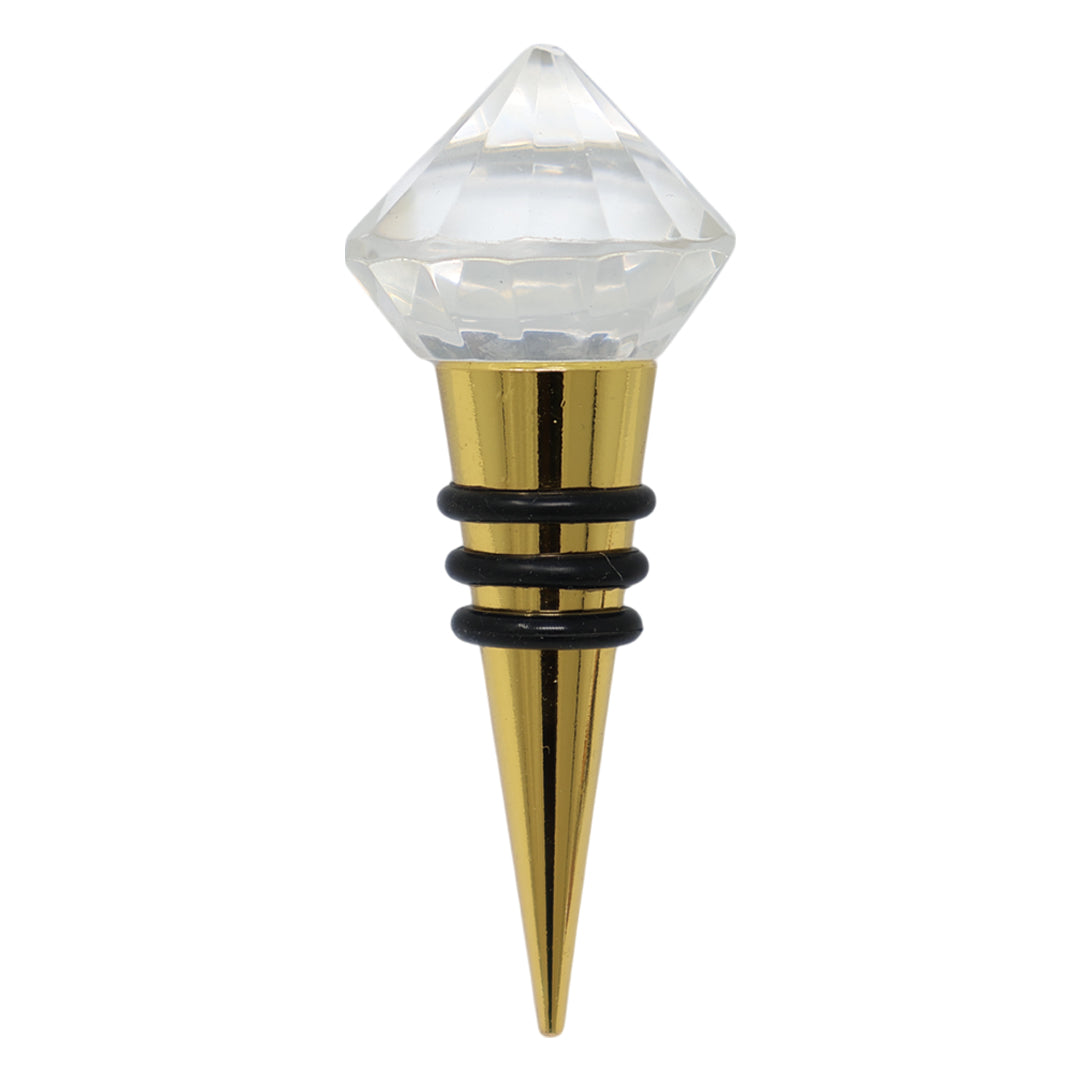 Tapón de Vino Diamante - Acabado Níquel Dorado