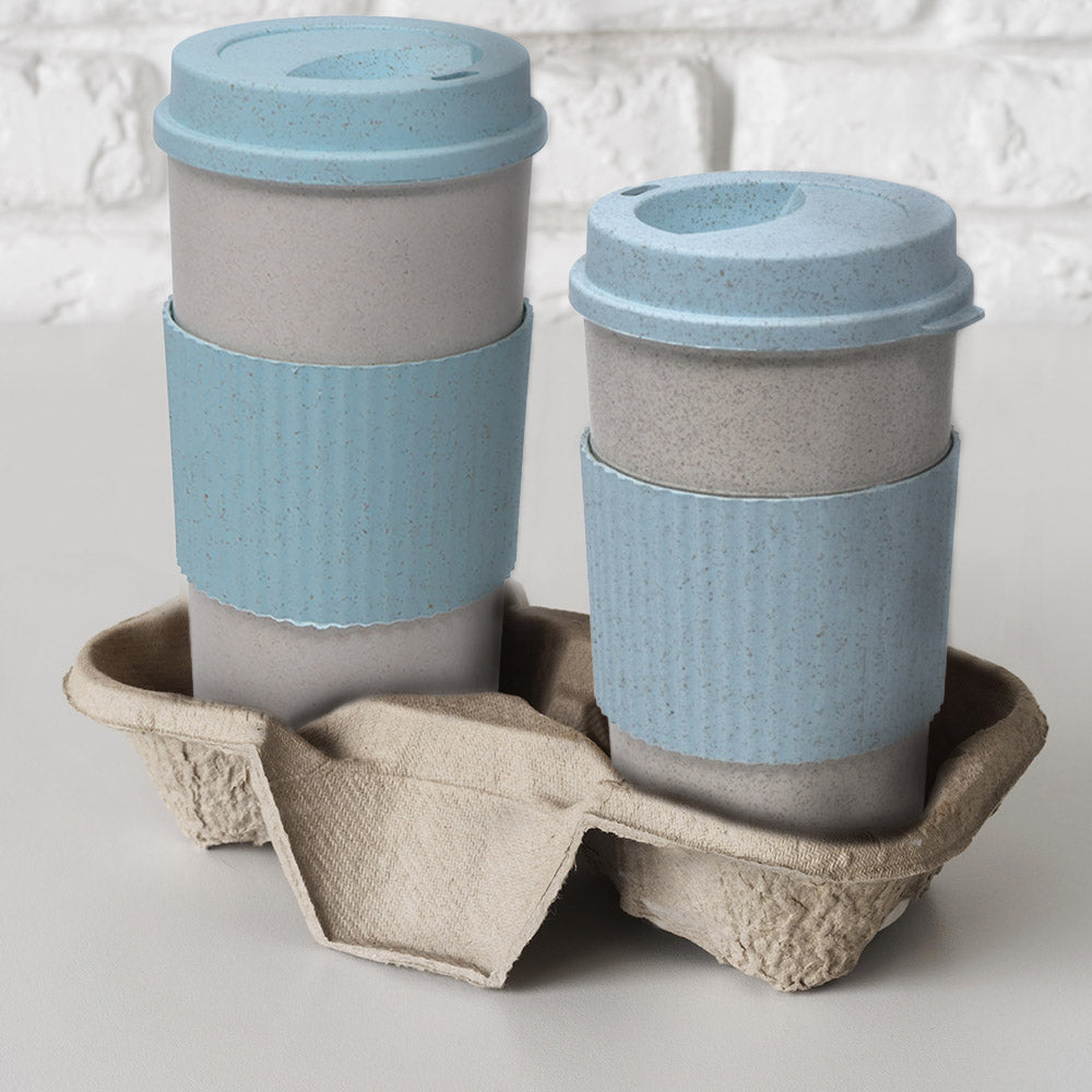 Vaso Ecofriendly para Café Azul/Verde - 550 ml