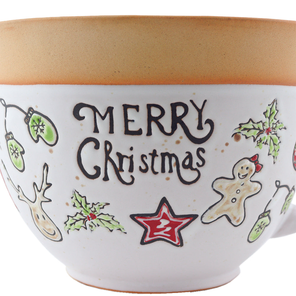Tazón de Cerámica Navideño - Merry Christmas 1.8 L