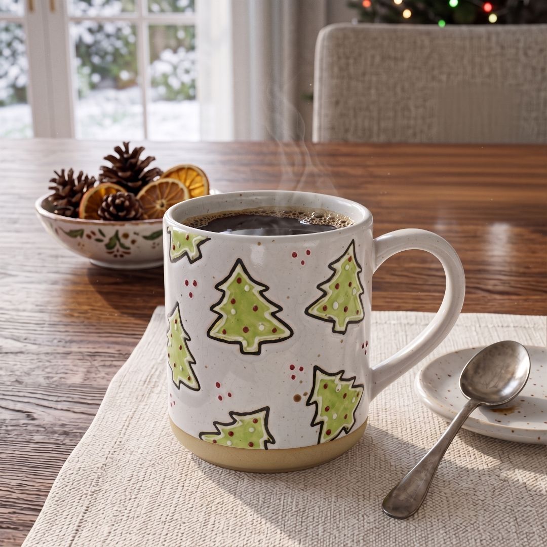 Taza Cerámica - Pinos de Jengibre 600 ml