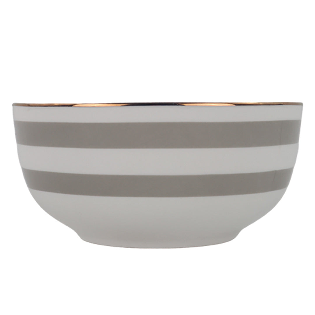 Vajilla Zéline Set Individual - Cerámica Gris/Blanca 4 piezas